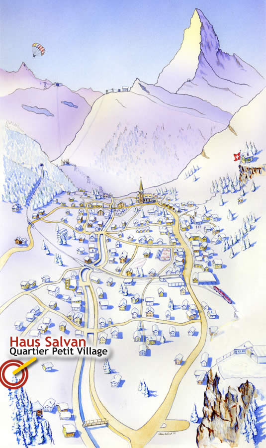 Zermatt Map Illustration